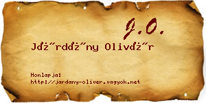 Járdány Olivér névjegykártya